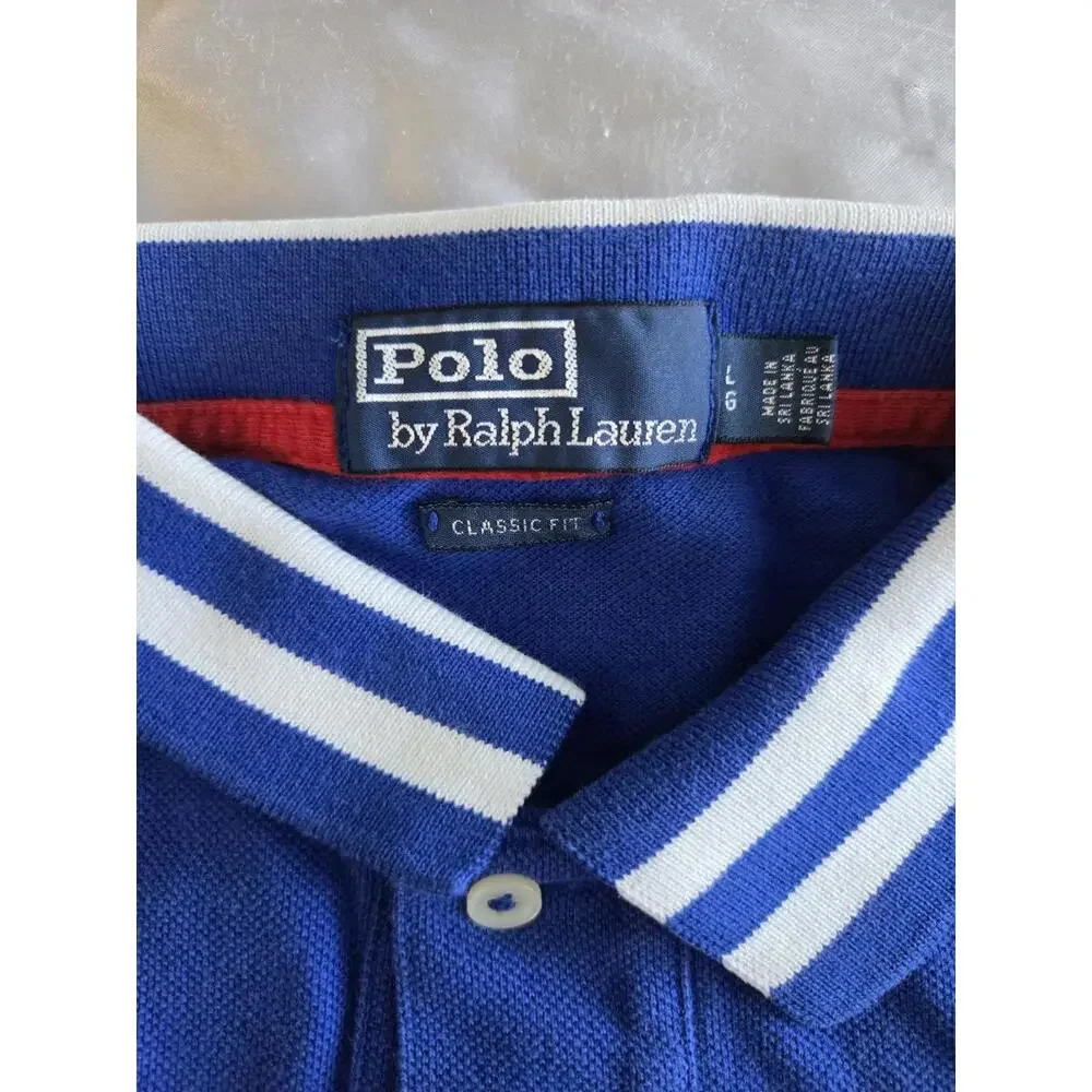 Polo Ralph Lauren MLB Collection Chicago Cubs Polo T-Shirt Blue Short Sleeve M